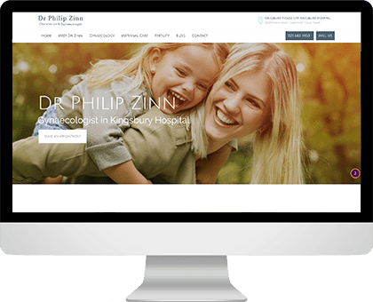 Philip Zinn | Gynaecology website design