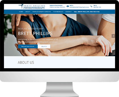 Brett Phillips | Physiotherapy website design